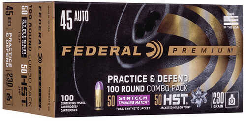 Federal Practice & Defend 45 ACP 230 Gr Hst 100 Bx MFN P45Hst2Tm100